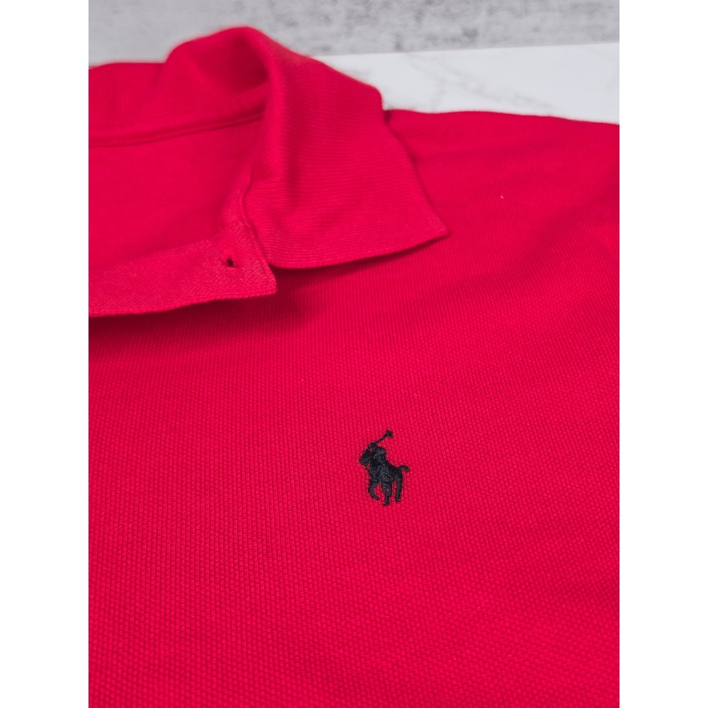 Polo Ralph Lauren Boys Red Short Sleeve Pique Polo Shirt Size XL 18-20 - Picture 6 of 6